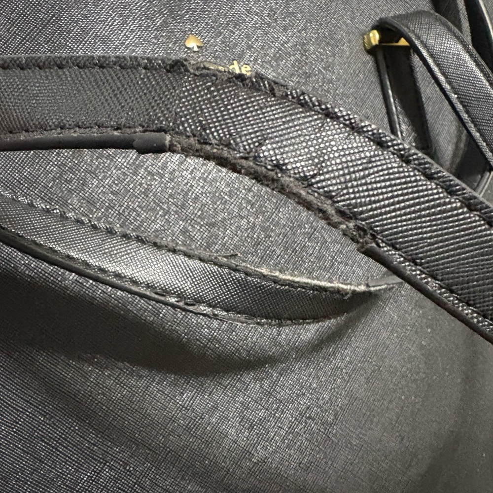 Kate Spade Black Structured Leather Tote - Picture 6 of 12